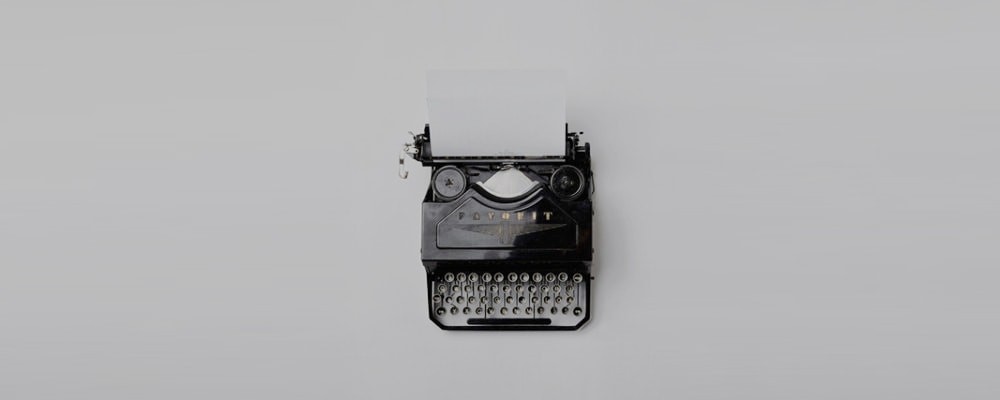 Typewriter on white background
